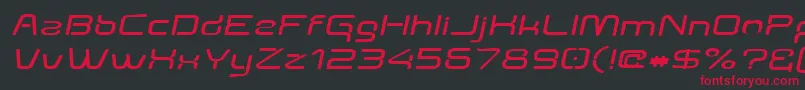 Aunchantedexpandedboldoblique Font – Red Fonts on Black Background