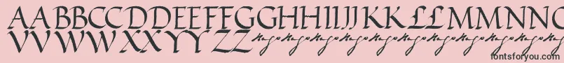 VictorhugoRegular Font – Black Fonts on Pink Background