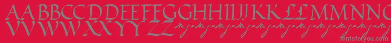 VictorhugoRegular Font – Gray Fonts on Red Background