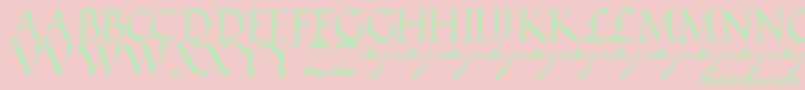 VictorhugoRegular Font – Green Fonts on Pink Background