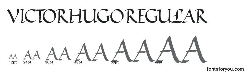 Размеры шрифта VictorhugoRegular