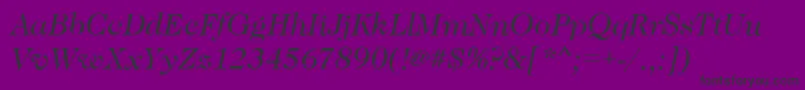 CaslonBookitalic-Schriftart – Schwarze Schriften auf violettem Hintergrund