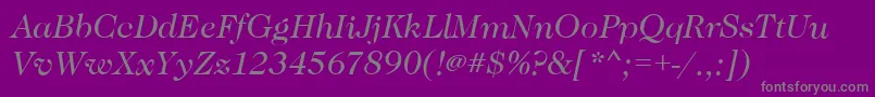 More about CaslonBookitalic Font CaslonBookitalic Font – Gray Fonts on Purple Background