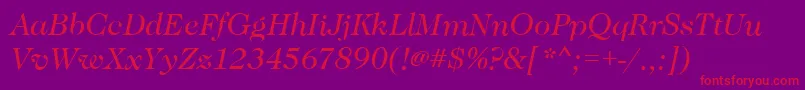Шрифт CaslonBookitalic – красные шрифты на фиолетовом фоне
