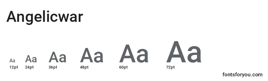 Angelicwar (25071) Font Sizes