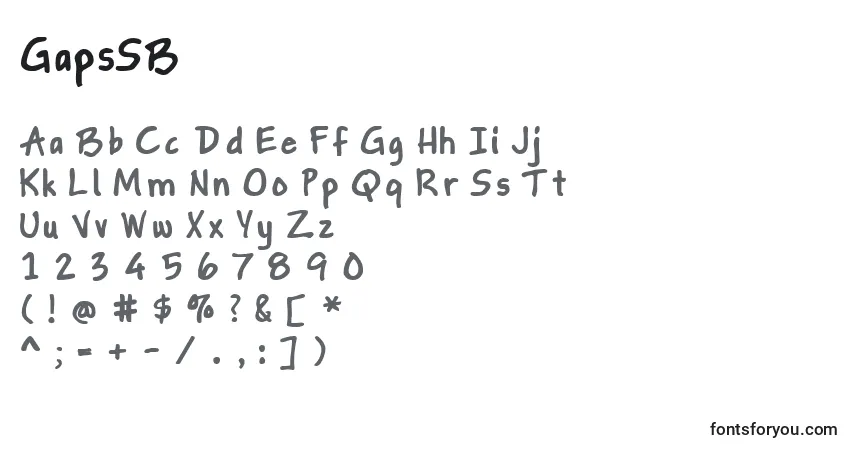 GapsSB Font – alphabet, numbers, special characters