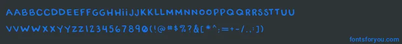 RwatangocharlieSlanted Font – Blue Fonts on Black Background