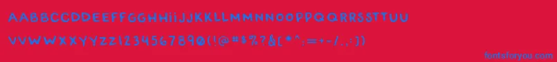 RwatangocharlieSlanted Font – Blue Fonts on Red Background