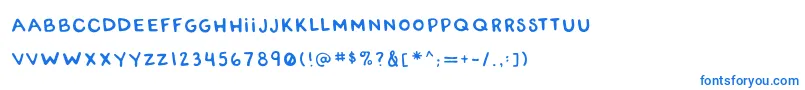 RwatangocharlieSlanted Font – Blue Fonts on White Background