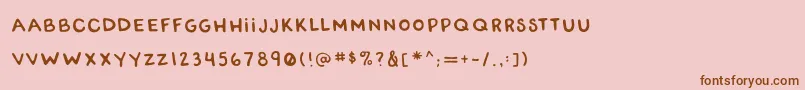 RwatangocharlieSlanted Font – Brown Fonts on Pink Background