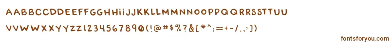 Шрифт RwatangocharlieSlanted – коричневые шрифты на белом фоне