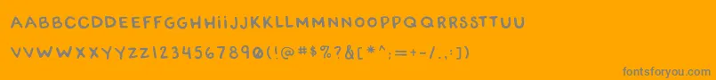 RwatangocharlieSlanted Font – Gray Fonts on Orange Background