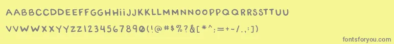 RwatangocharlieSlanted Font – Gray Fonts on Yellow Background