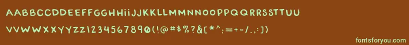 RwatangocharlieSlanted Font – Green Fonts on Brown Background
