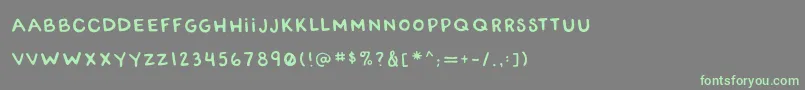RwatangocharlieSlanted Font – Green Fonts on Gray Background