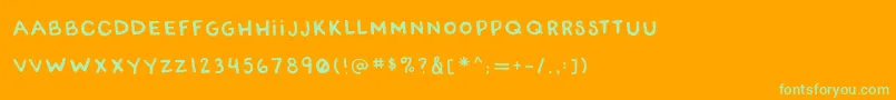 RwatangocharlieSlanted Font – Green Fonts on Orange Background