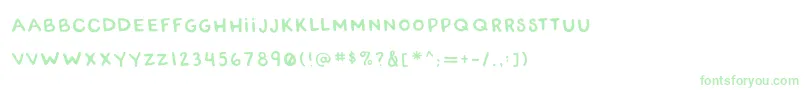 RwatangocharlieSlanted Font – Green Fonts on White Background