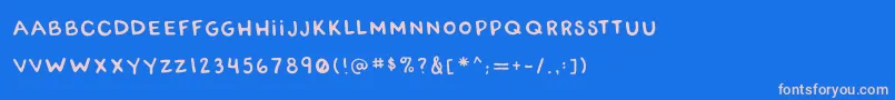 Шрифт RwatangocharlieSlanted – розовые шрифты на синем фоне
