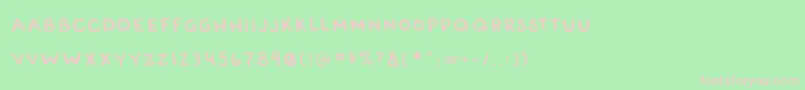 RwatangocharlieSlanted-fontti – vaaleanpunaiset fontit vihreällä taustalla