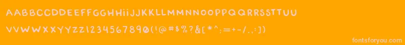 RwatangocharlieSlanted-Schriftart – Rosa Schriften auf orangefarbenem Hintergrund