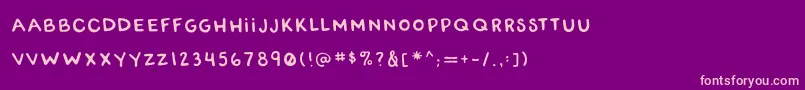 RwatangocharlieSlanted Font – Pink Fonts on Purple Background