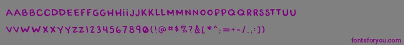 Шрифт RwatangocharlieSlanted – фиолетовые шрифты на сером фоне