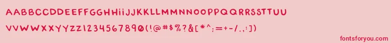 RwatangocharlieSlanted Font – Red Fonts on Pink Background
