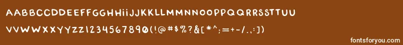 Шрифт RwatangocharlieSlanted – белые шрифты на коричневом фоне