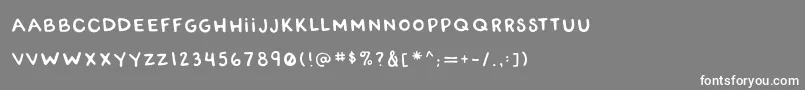 RwatangocharlieSlanted Font – White Fonts on Gray Background
