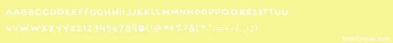 RwatangocharlieSlanted Font – White Fonts on Yellow Background