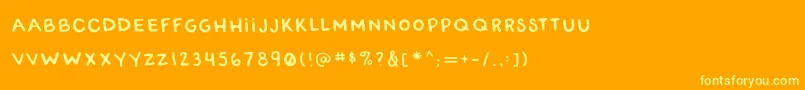 RwatangocharlieSlanted Font – Yellow Fonts on Orange Background