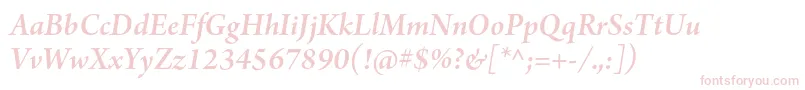 ArnoproSmbditalicsubhead Font – Pink Fonts on White Background