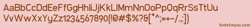 Шрифт FilettoRegular – коричневые шрифты на розовом фоне
