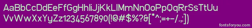 Шрифт FilettoRegular – зелёные шрифты на фиолетовом фоне