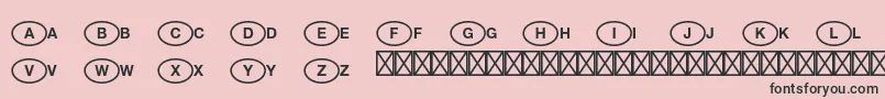 NationalcodepistdUniversal-Schriftart – Schwarze Schriften auf rosa Hintergrund