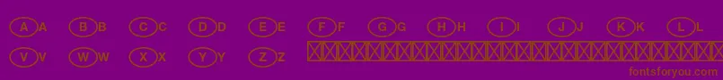NationalcodepistdUniversal Font – Brown Fonts on Purple Background