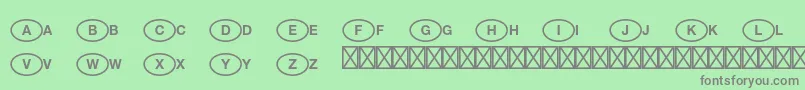 NationalcodepistdUniversal Font – Gray Fonts on Green Background