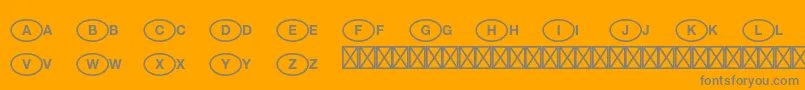 NationalcodepistdUniversal Font – Gray Fonts on Orange Background