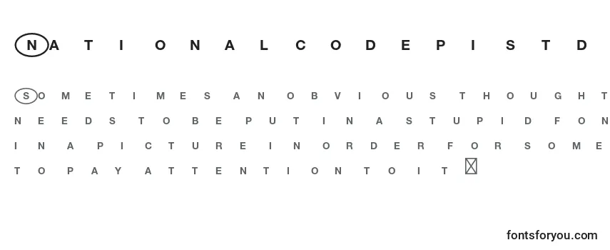 NationalcodepistdUniversal Font