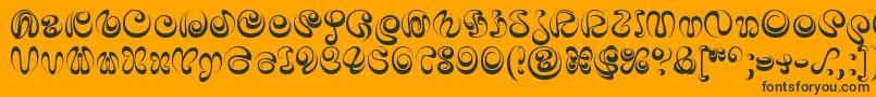 IaiA Font – Black Fonts on Orange Background