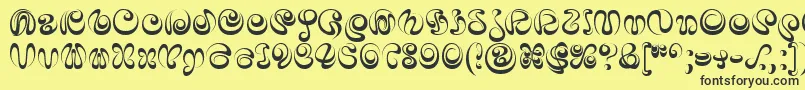 IaiA Font – Black Fonts on Yellow Background