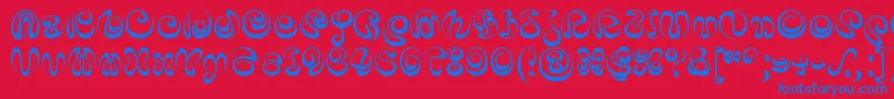 フォントIaiA – 赤い背景に青い文字