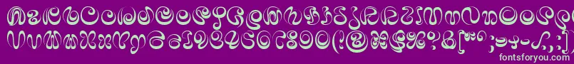 IaiA Font – Green Fonts on Purple Background