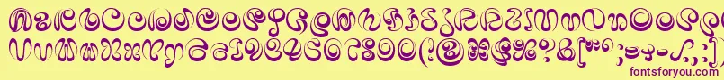 IaiA Font – Purple Fonts on Yellow Background