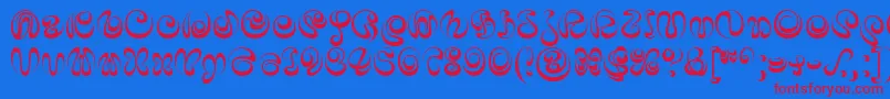 IaiA Font – Red Fonts on Blue Background