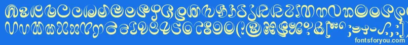 IaiA Font – Yellow Fonts on Blue Background