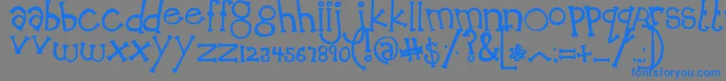 MtfPeachCobbler Font – Blue Fonts on Gray Background