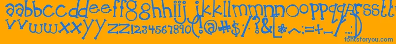 MtfPeachCobbler Font – Blue Fonts on Orange Background