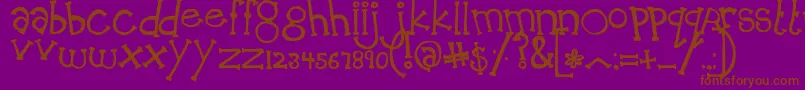 MtfPeachCobbler Font – Brown Fonts on Purple Background