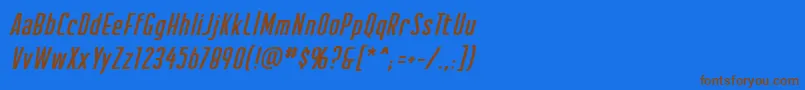 CreatorcreditsbbItal Font – Brown Fonts on Blue Background